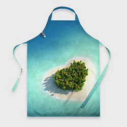 Фартук кулинарный Остров, цвет: 3D-принт