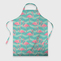 Фартук кулинарный Flamingo Pattern, цвет: 3D-принт