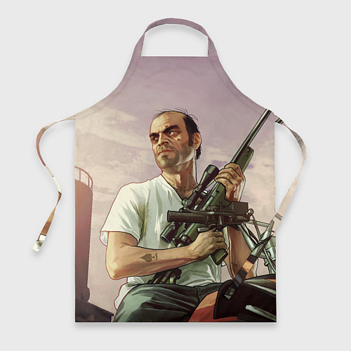 Фартук GTA 5: Trevor with a gun / 3D-принт – фото 1