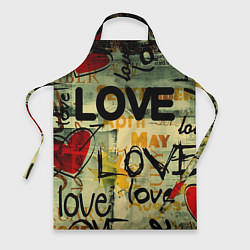 Фартук кулинарный Love letter, цвет: 3D-принт