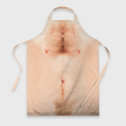 Фартук кулинарный Мужская грудь, цвет: 3D-принт