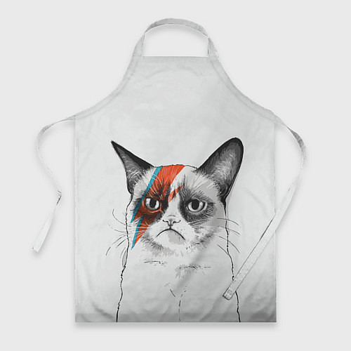 Фартук David Bowie: Grumpy cat / 3D-принт – фото 1