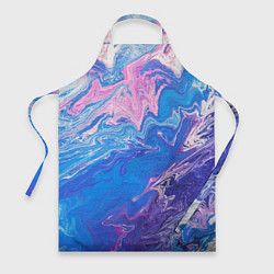 Фартук кулинарный Tie-Dye Blue & Violet, цвет: 3D-принт