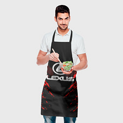 Фартук кулинарный Lexus: Red Anger, цвет: 3D-принт — фото 2