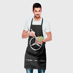 Фартук кулинарный Mercedes: Black Abstract, цвет: 3D-принт — фото 2