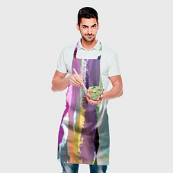 Фартук кулинарный Цветные полосы, цвет: 3D-принт — фото 2