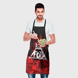 Фартук кулинарный Fall Out Boy: Red Flame, цвет: 3D-принт — фото 2