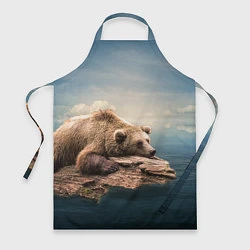 Фартук кулинарный Грустный медведь, цвет: 3D-принт