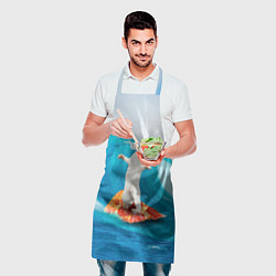 Фартук кулинарный Кот-серфер, цвет: 3D-принт — фото 2