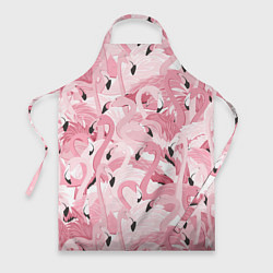 Фартук кулинарный Розовый фламинго, цвет: 3D-принт