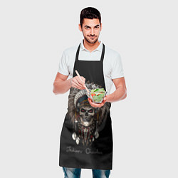 Фартук кулинарный Череп с роучем, цвет: 3D-принт — фото 2