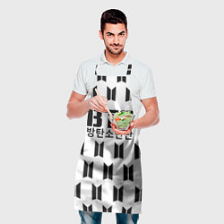 Фартук кулинарный BTS: White Pattern, цвет: 3D-принт — фото 2