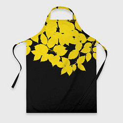 Фартук кулинарный Желтые Листья - Минимализм, цвет: 3D-принт