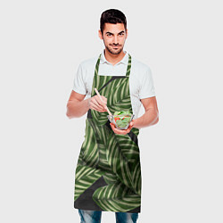 Фартук кулинарный Тропические большие листья, цвет: 3D-принт — фото 2