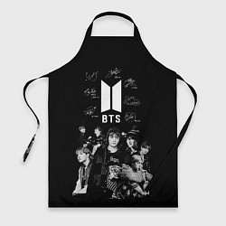 Фартук BTS плакат с автографами