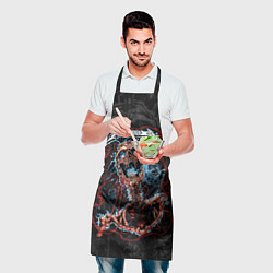 Фартук кулинарный Metallica - кричащий скелет, цвет: 3D-принт — фото 2