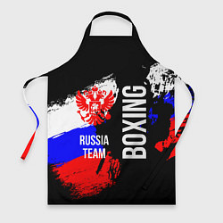 Фартук кулинарный Boxing Russia Team и герб РФ, цвет: 3D-принт