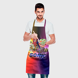 Фартук кулинарный Команда Соника, цвет: 3D-принт — фото 2