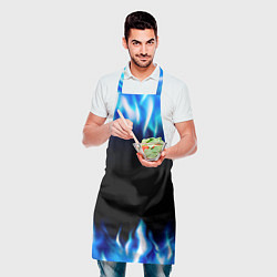 Фартук кулинарный Синий Огонь, цвет: 3D-принт — фото 2