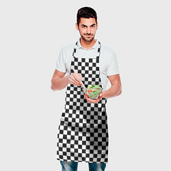 Фартук кулинарный Шахматка мелкая, цвет: 3D-принт — фото 2