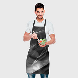 Фартук кулинарный GEOMETRY STRIPES BLACK & WHITE, цвет: 3D-принт — фото 2