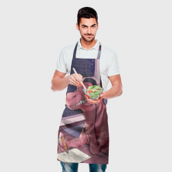 Фартук кулинарный ДИНОЗАВР НА КАРАНТИНЕ, цвет: 3D-принт — фото 2