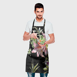 Фартук кулинарный Букет лилий, цвет: 3D-принт — фото 2