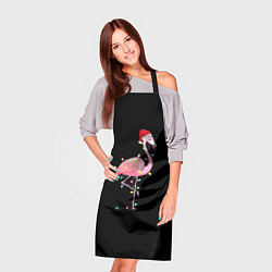 Фартук кулинарный Новогодний Фламинго, цвет: 3D-принт — фото 2