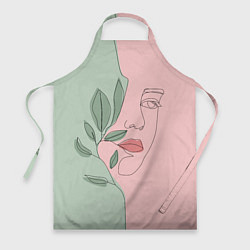 Фартук кулинарный Девушка с листьями, цвет: 3D-принт