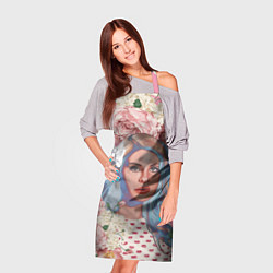 Фартук кулинарный Лана дел рей в цветах, цвет: 3D-принт — фото 2