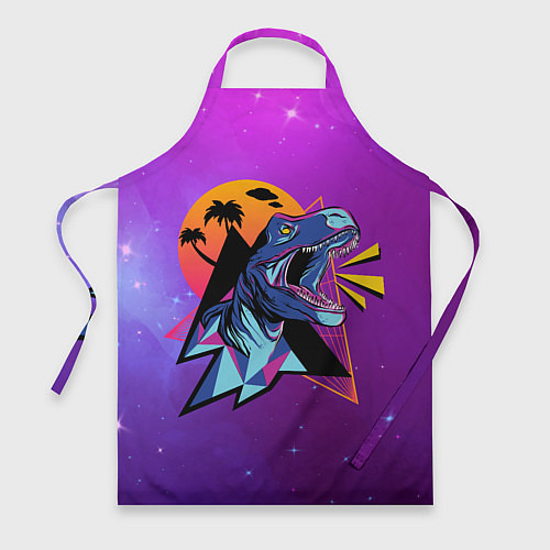 Фартук Retrowave Neon Dinosaur / 3D-принт – фото 1