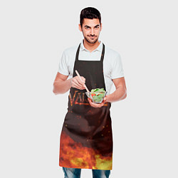 Фартук кулинарный Valheim огненный лого, цвет: 3D-принт — фото 2