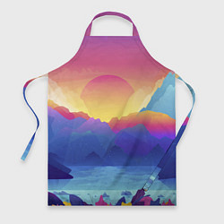 Фартук кулинарный Красочные Горы, цвет: 3D-принт