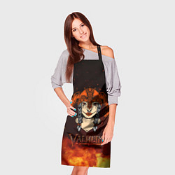 Фартук кулинарный Valheim девушка воин, цвет: 3D-принт — фото 2
