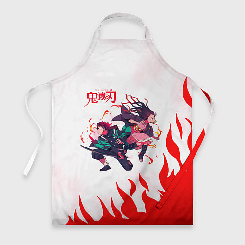 Фартук Танджиро и Незуко в огне / 3D-принт – фото 1