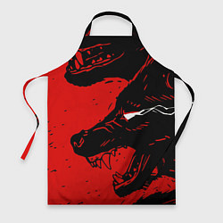 Фартук кулинарный Красный волк 3D, цвет: 3D-принт