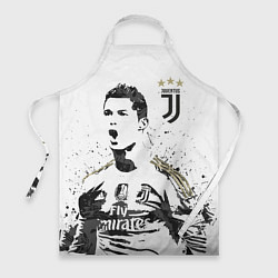 Фартук кулинарный Криштиану Роналду - ФК Ювентус, цвет: 3D-принт