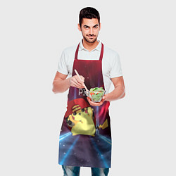 Фартук кулинарный Пикачу в бейсболке, цвет: 3D-принт — фото 2