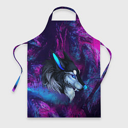 Фартук кулинарный Синий волк, цвет: 3D-принт