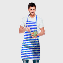 Фартук кулинарный Тельняшка со значком ВДВ, цвет: 3D-принт — фото 2