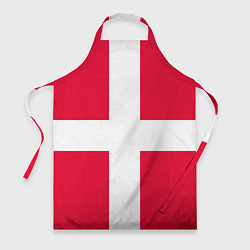 Фартук кулинарный Дания Флаг Дании, цвет: 3D-принт