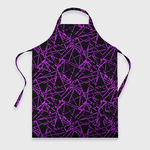 Фартук Фиолетово-черный абстрактный узор / 3D-принт – фото 1