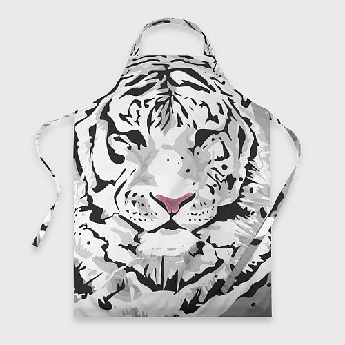 Фартук Белый снежный тигр / 3D-принт – фото 1