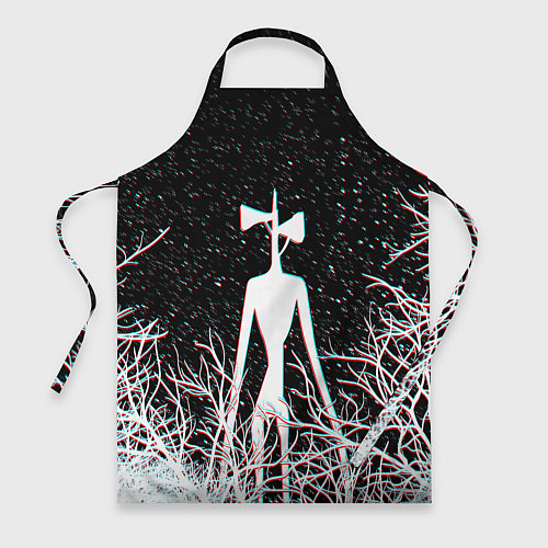 Фартук СИРЕНОГОЛОВЫЙ ГЛИТЧ ЛЕС, КОСМОС / 3D-принт – фото 1