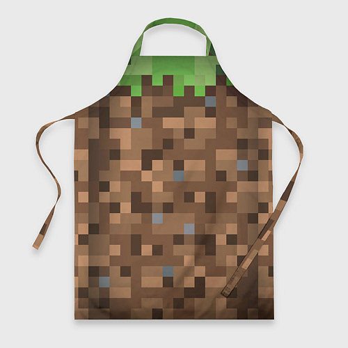 Фартук ЗЕМЛЯ DIRT MINECRAFT / 3D-принт – фото 1