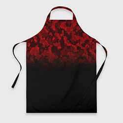 Фартук кулинарный BLACK RED CAMO RED MILLITARY, цвет: 3D-принт