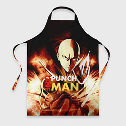 Фартук кулинарный Огненный Сайтама One Punch-Man, цвет: 3D-принт