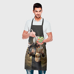 Фартук кулинарный Хабиб Нурмагомедов с орлом, цвет: 3D-принт — фото 2