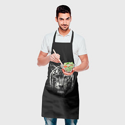 Фартук кулинарный Черно-Белый Тигр Head, цвет: 3D-принт — фото 2