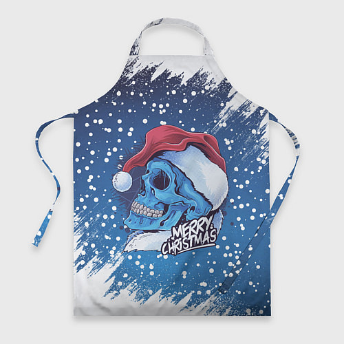 Фартук Merry Christmas Счастливого Рождества Skull / 3D-принт – фото 1